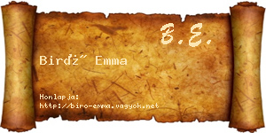 Biró Emma névjegykártya