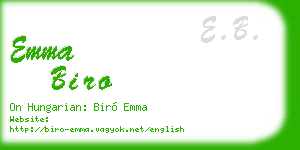 emma biro business card
